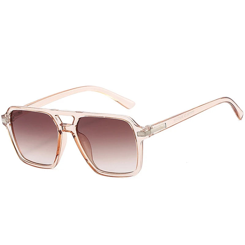 JNPCXI New Double Bridge Square Pilot Women Sunglasses Classic Men Sun glass Outdoor Driving Shades UV400