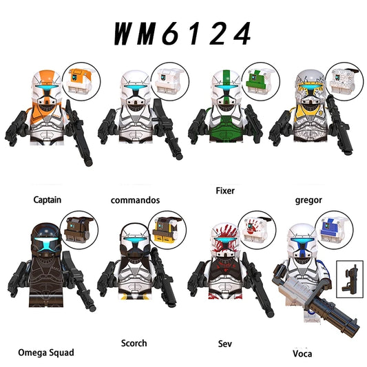 21st Nova Corps Custom Minifigures Star Wars Army Pack Purple Clone Troopers M2