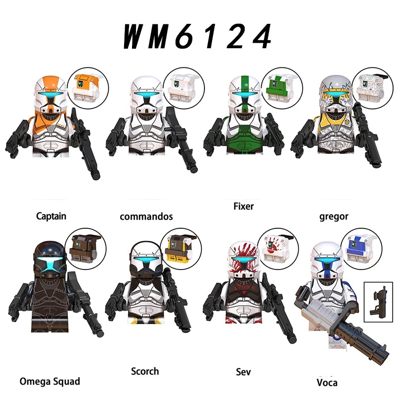 8pcs Anakin Darth Vader Obi-Wan Cal Kestis Jedi Star Wars Mini Man Figures M19