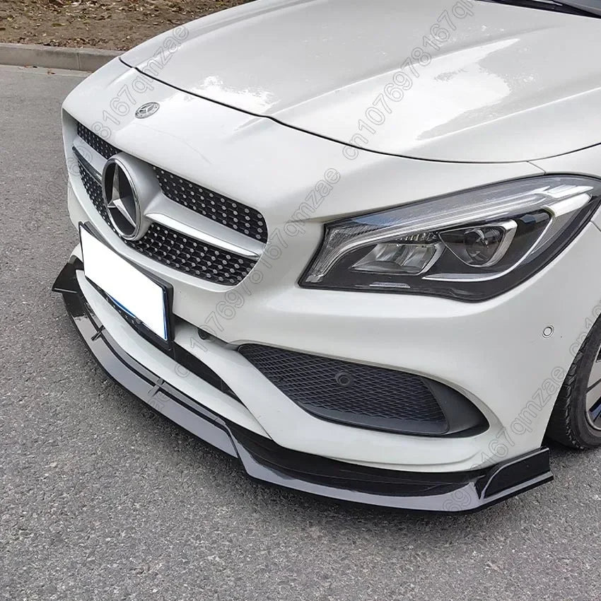 For Mercedes Benz CLA Class C117 W117 CLA200 220 250 A45 AMG 2016-2019 Car Front Bumper Splitter Lip Spoiler Diffuser Body kit