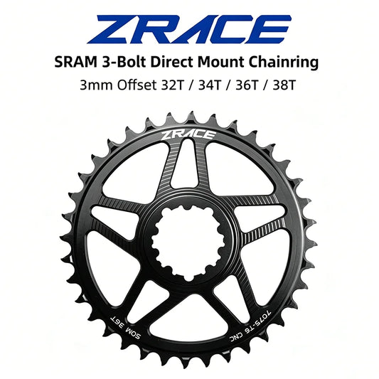 ZRACE 10s 11s 12s Chainrings, Eagle Tooth 7075AL CNC, Offset 3mm, MTB Chainwheels, for GXP Direct Mount Crank, Compatible Eagle