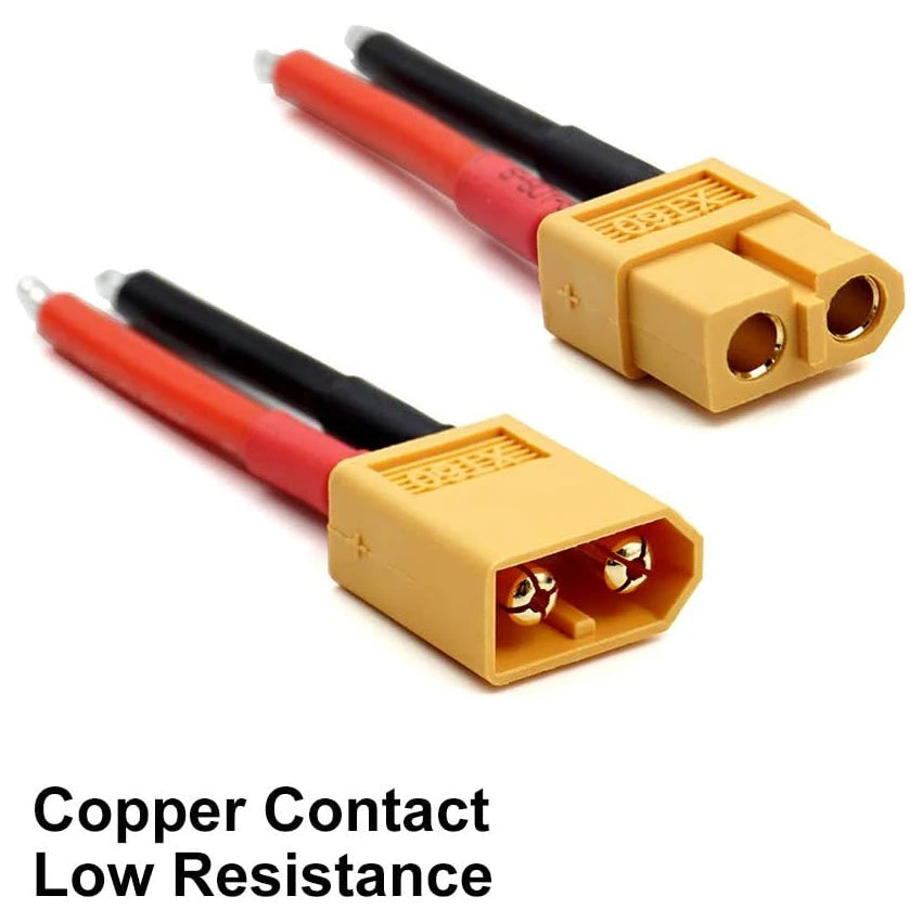 1/2 Pair XT60 Plug Female and Male Connector with 12/14AWG Silicon Wire for RC Lipo Battery Cable Drone