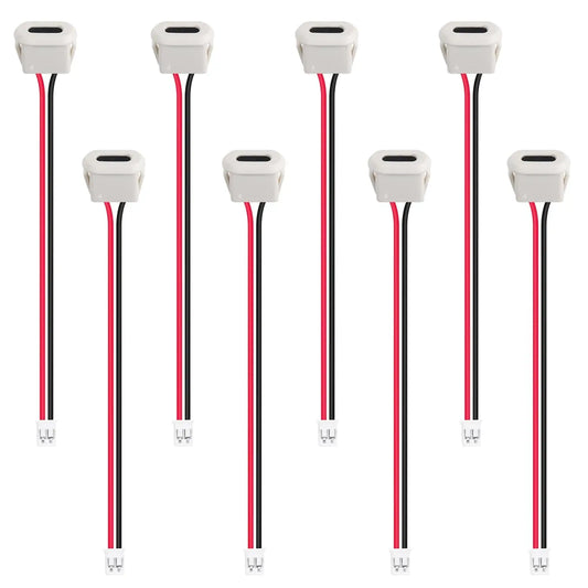 10pcs Type-C Female Chassis Waterproof 2P Solder Wire Type USB C Pigtail Cable Extension Power Cable USB-C Plug to 2 Pin Bare
