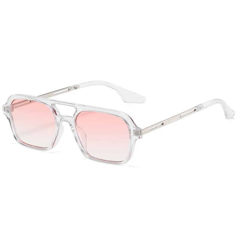 JNPCXI Quality Fashion Double Bridges Women Square Sunglasses Fashion Men Ocean Film Shades UV400 Trending Sun Glasses
