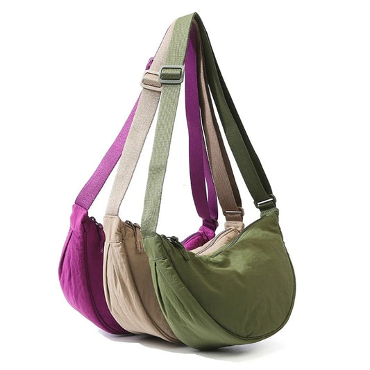 New Color Women's Nylon Shoulder Bag Casual Sports Female Hobos Crossbody Bags Fashion Female Fanny Pack Travel Purse Handbags