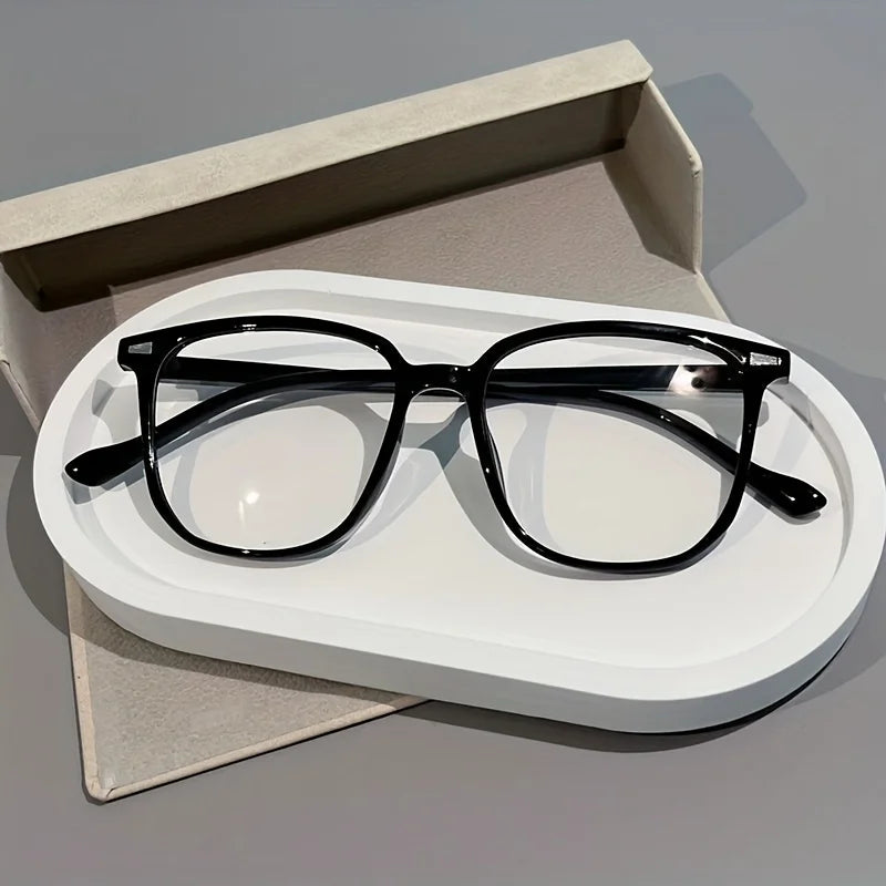 Decorative Flat Light Glasses Natural Beauty Artifact Large Frame Round Face Glasses Frame Fashionable Decoration