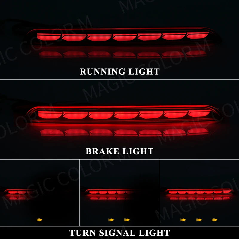 For Honda Civic Sedan 2021 2022 2023 Multi-function LED Rear Bumper Light Rear Fog Lamp Auto Brake Reflector Car Accessories 12V