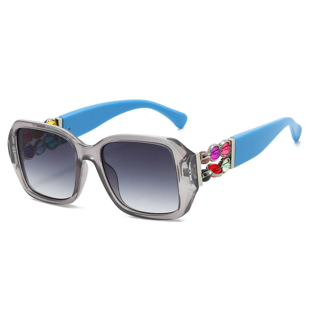 JNPCXI 2026 Women Luxury Sunglasses with Rhinestones Decoration Large Frame Wrap Designer Gift for Mother Fashion Glasses