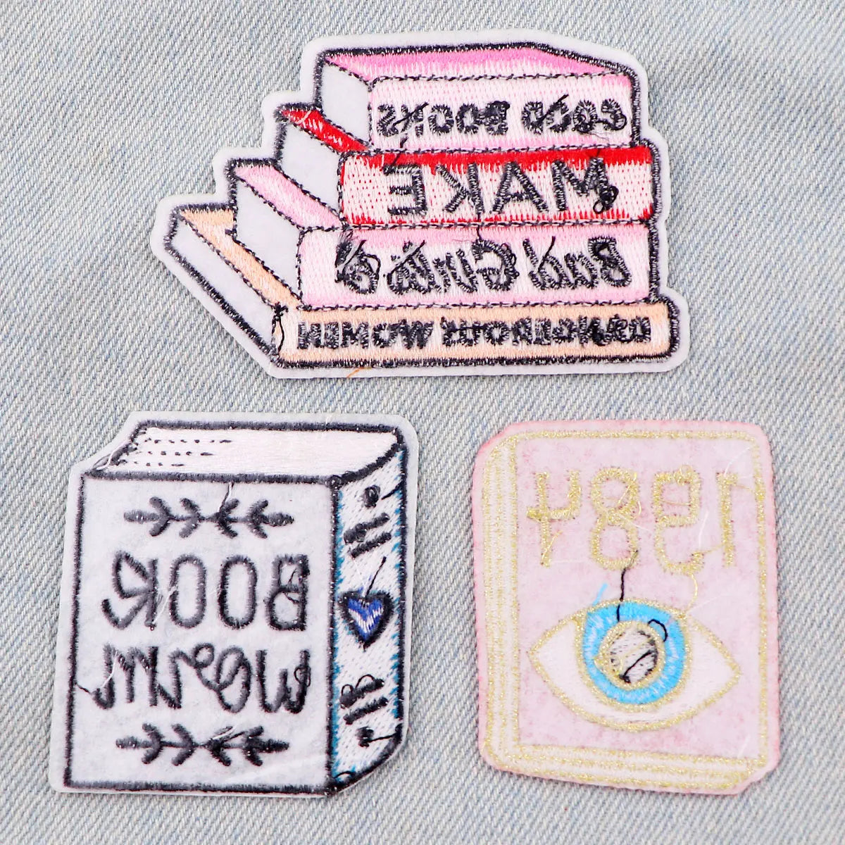 Books Patch 1984 Embroidery Patch Iron On Patches For Clothing Thermoadhesive Patches On Clothes DIY Sew Badges
