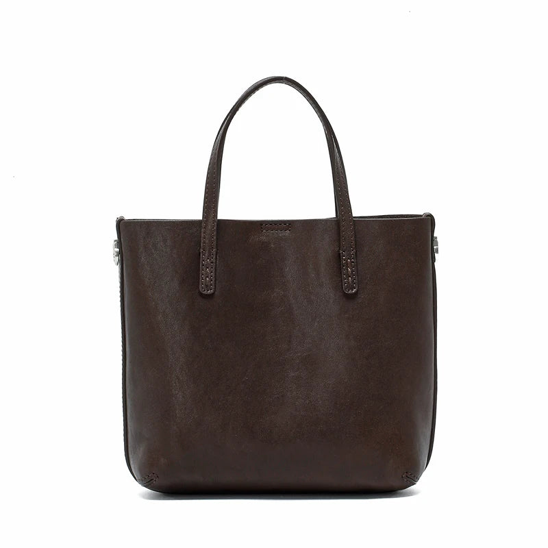 2026 New Women's Genuine Leather Handbag Luxury Designer's Shoulder Tote Bag Ladies Vintage Top-Handle Bags Female Underarm Bags
