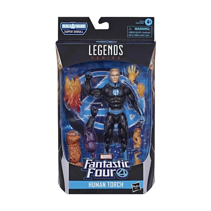Original Hasbro Marvel Legends Series Fantastic Four HUMAN TORCH Action Toy Figure Model