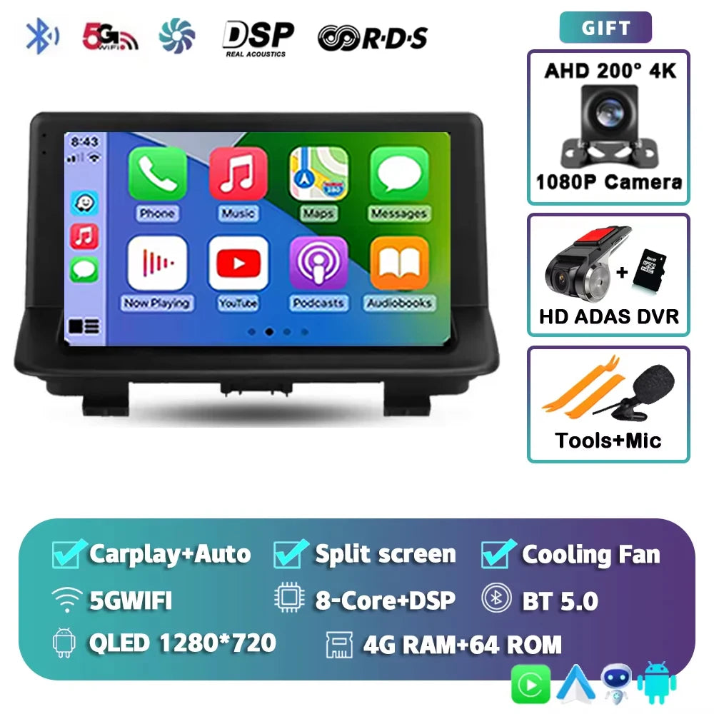 For Audi Q3 1 8U 2011 - 2018 2K 12+256 QLED Android 15 CarPlay Car Radio Multimedia Video Player GPS stereo Head Unit 4G WIFI