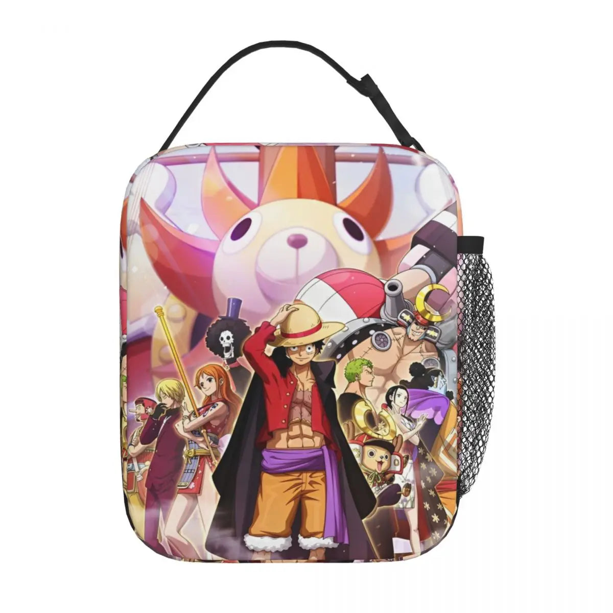 Monkey D. Luffy Anime One Piece Insulated Lunch Bag Leakproof Meal Container Cooler Bag Tote Lunch Box Office Travel Girl Boy