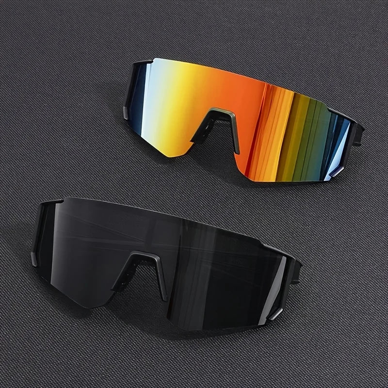 2 piece Men's Surround Style Mirror Reflective Eye Protection Classic Glasses Suitable for Daily Life Accessories