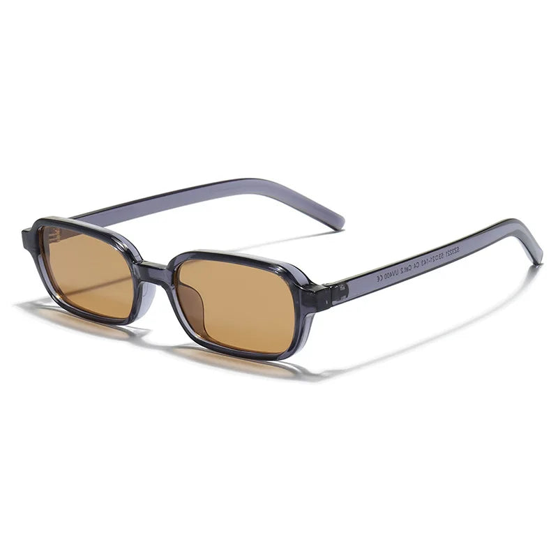JNPCXI New Fashion Small Rectangle Sunglasses Women Shades UV400 Leopard Green Men Punk Sun Glasses
