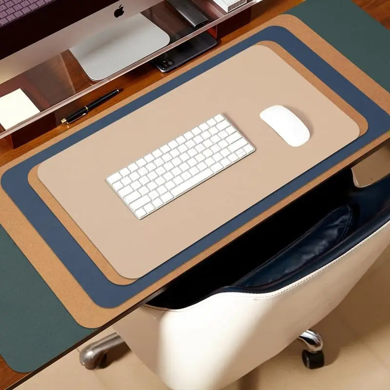 Cork Desk Mat - Dual-Sided Desk Pad for Office and Home - Desk Mouse Mat - Large Mouse Pad and Desk Mats on Top of Desks