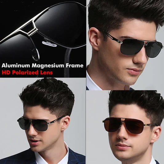 Sunglasses for Men Polarized UV Protection Travel Driving Glasses Retro Cycling Shades