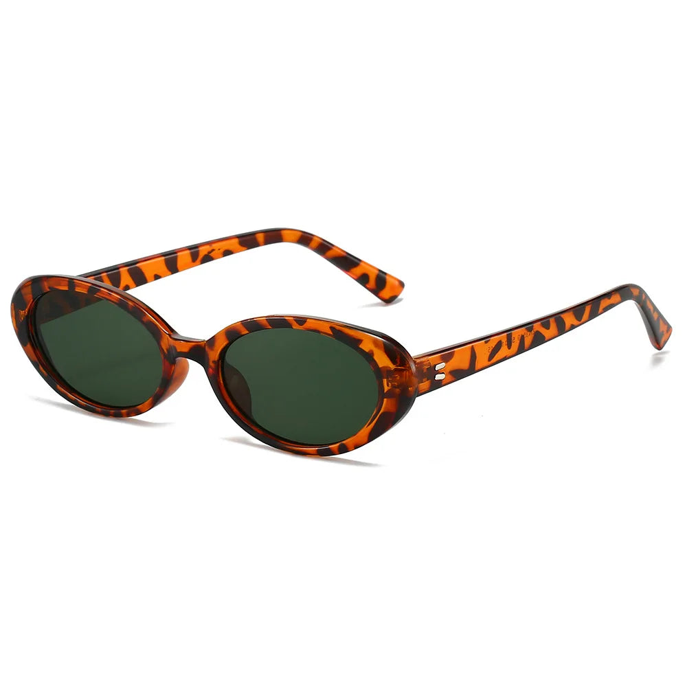 JNPCXI Small Oval Sunglasses for Women's Vintage Design Sun Glasses Shades Female Sexy Retro Punk Men Outdoor Trendy Eyewear
