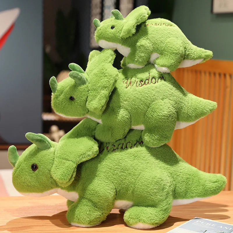 Cartoon Simulation Dinosaur Plush Toy Tyrannosaurus Rex Stuffed Soft Triceratops Cute Doll Toys for Kids Boys Girls Babys Gifts