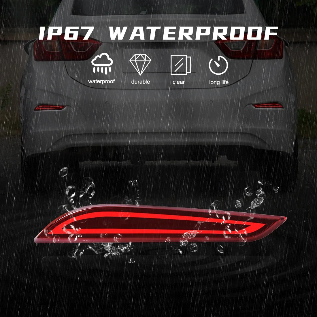 For Chevrolet Cruze 2017 2018 Car LED Rear Bumper Reflector Lights Dynamic Turn Signal Running Brake Warning Driving Lamp 12V
