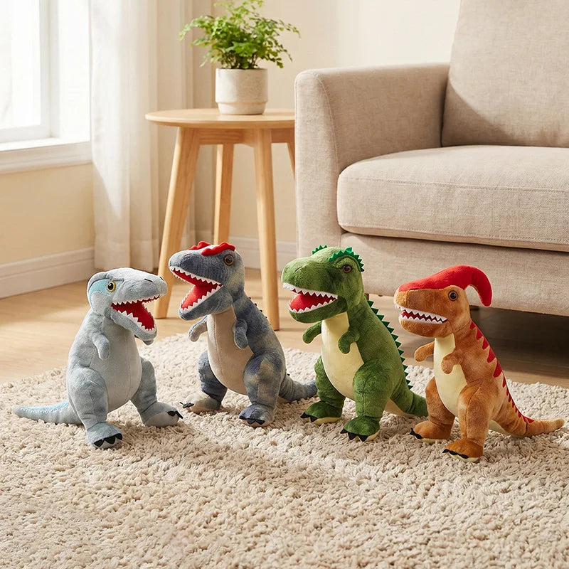 Jurassic Dinosaur Plush Toys T-Rex Velociraptor Ankylosaurus Stuffed Animals Soft Dinosaur Dolls Boy Gift Stuffed Dino Plushie