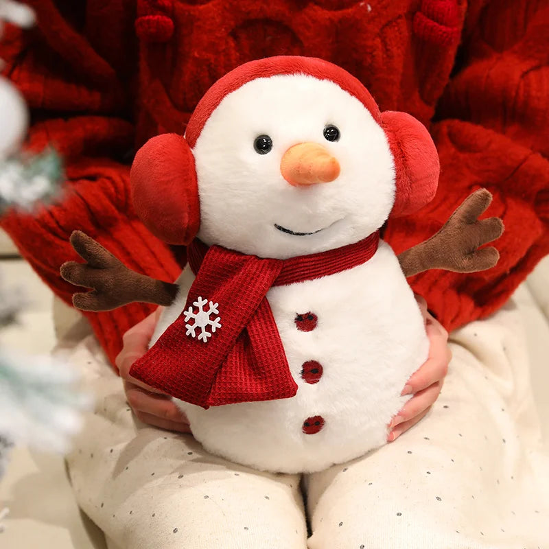 20/28cm Winter Series Plush Toy Snowman Penguin Plush Doll Soft Stuffed Animal Doll Festive Atmosphere Decor Kid Gift