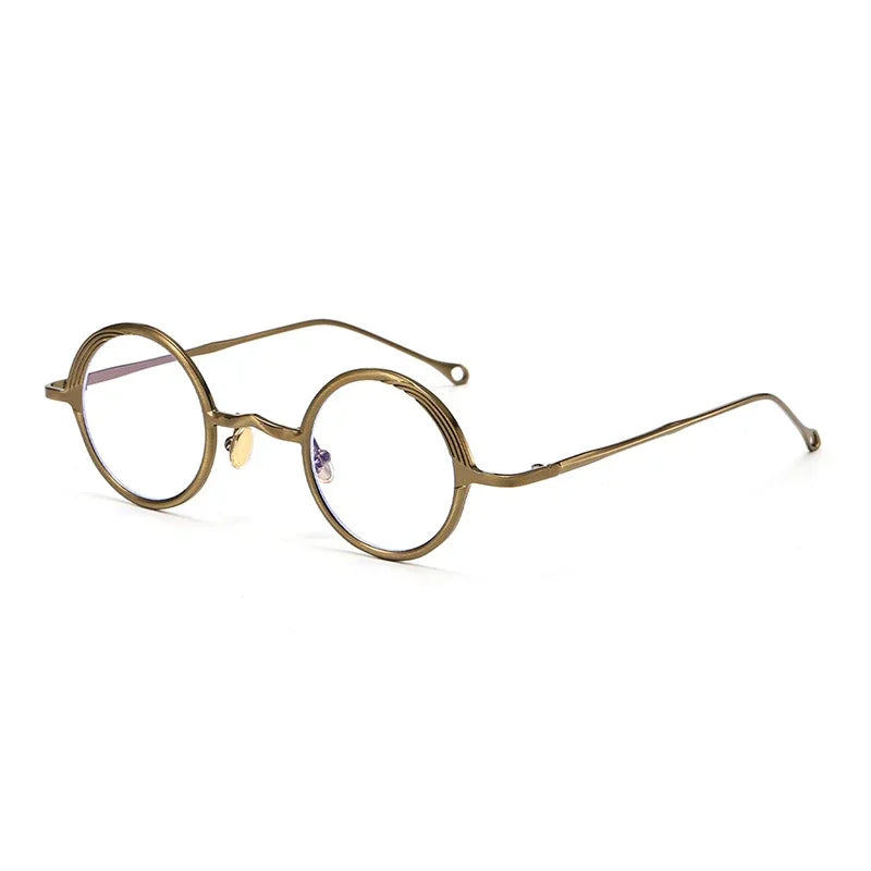 JNPCXI Retro Polarized Classic Metal Small Round Punk Men Sunglasses Fashion Clear Anti Blue Light Women Sun Glasses UV400