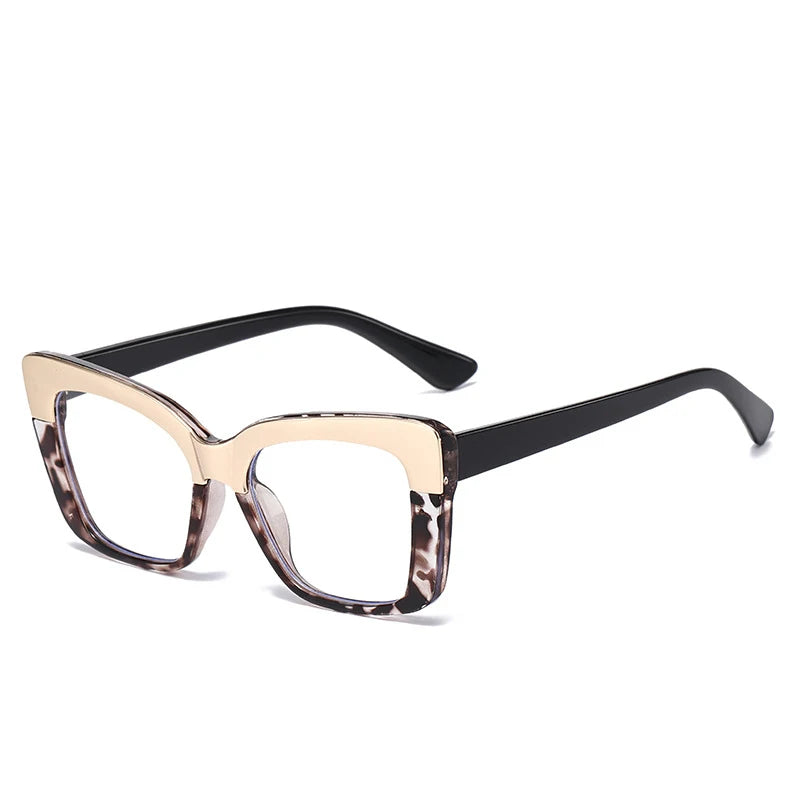 JNPCXI Square Colorful Women Glasses Frame Fashion Polygon Clear Anti Blue Light Eyewear Men Optical Rainbow Frame