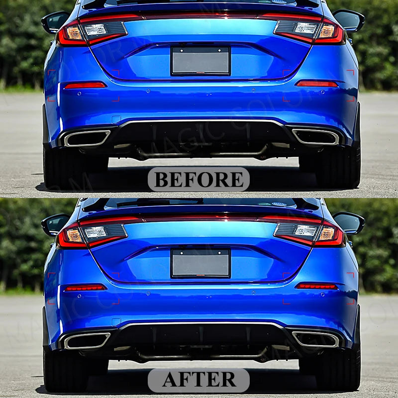 For Honda Civic Sedan 2021 2022 2023 Multi-function LED Rear Bumper Light Rear Fog Lamp Auto Brake Reflector Car Accessories 12V