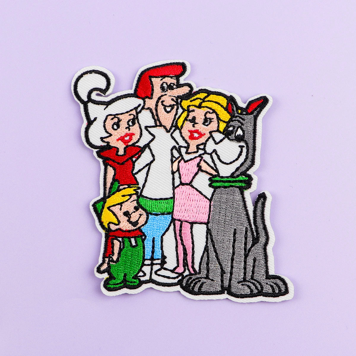 Cartoon Family Iron On Patch Clothes Patch For Clothing Dog Embroidered Patch Garment Apparel Accessories Sewing Stickers