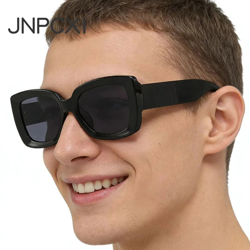 JNPCXI Square Fashion Sunglasses Women Shades UV400 Retro Gradient Men Trending Sun Glasses