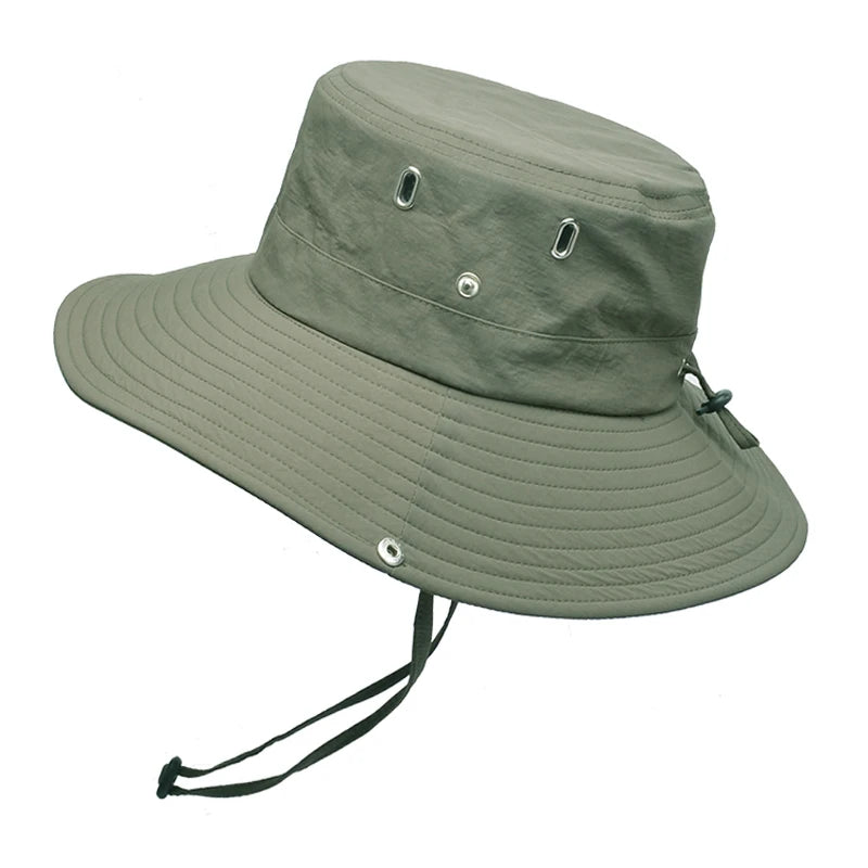 Xinbaoguan 100% Polyester 9204 Summer Breathable MEN'S Sunshade Hat, Solid Color FISHERMAN'S Hat, Large Brimmed WOMEN'S Hat