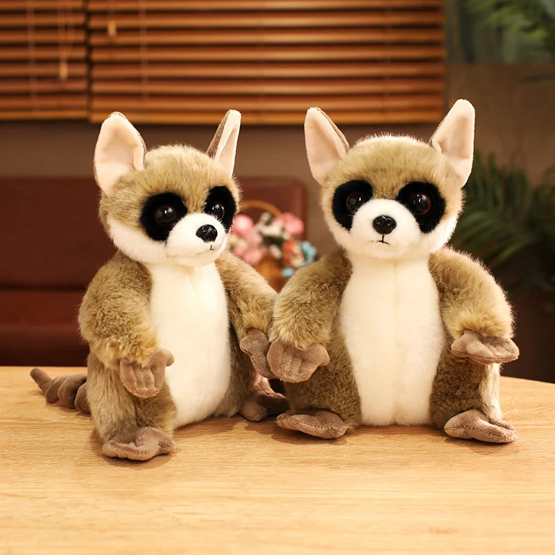 Simulation Wild Lemur Plush Toys Lovely Stuffed Animals Soft Realistic Monkey Plushies Doll Baby Accompany Pillow for Kids Gifts