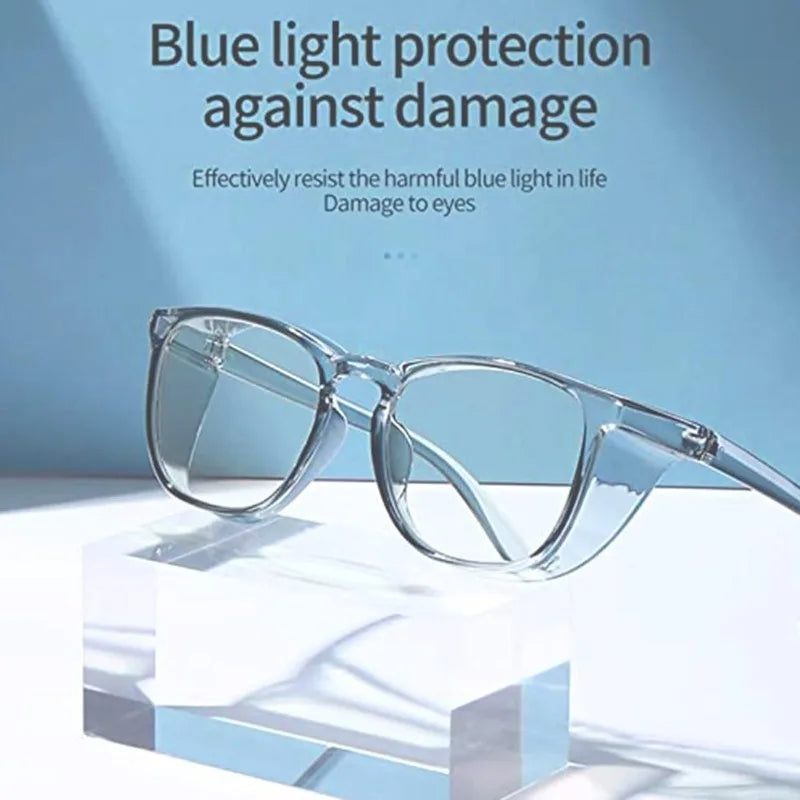 3pcs Anti Fog Safety Glasses with Side Guard and Wide Lens Cover - Anti Blue Light, Lightweight and Comfortable