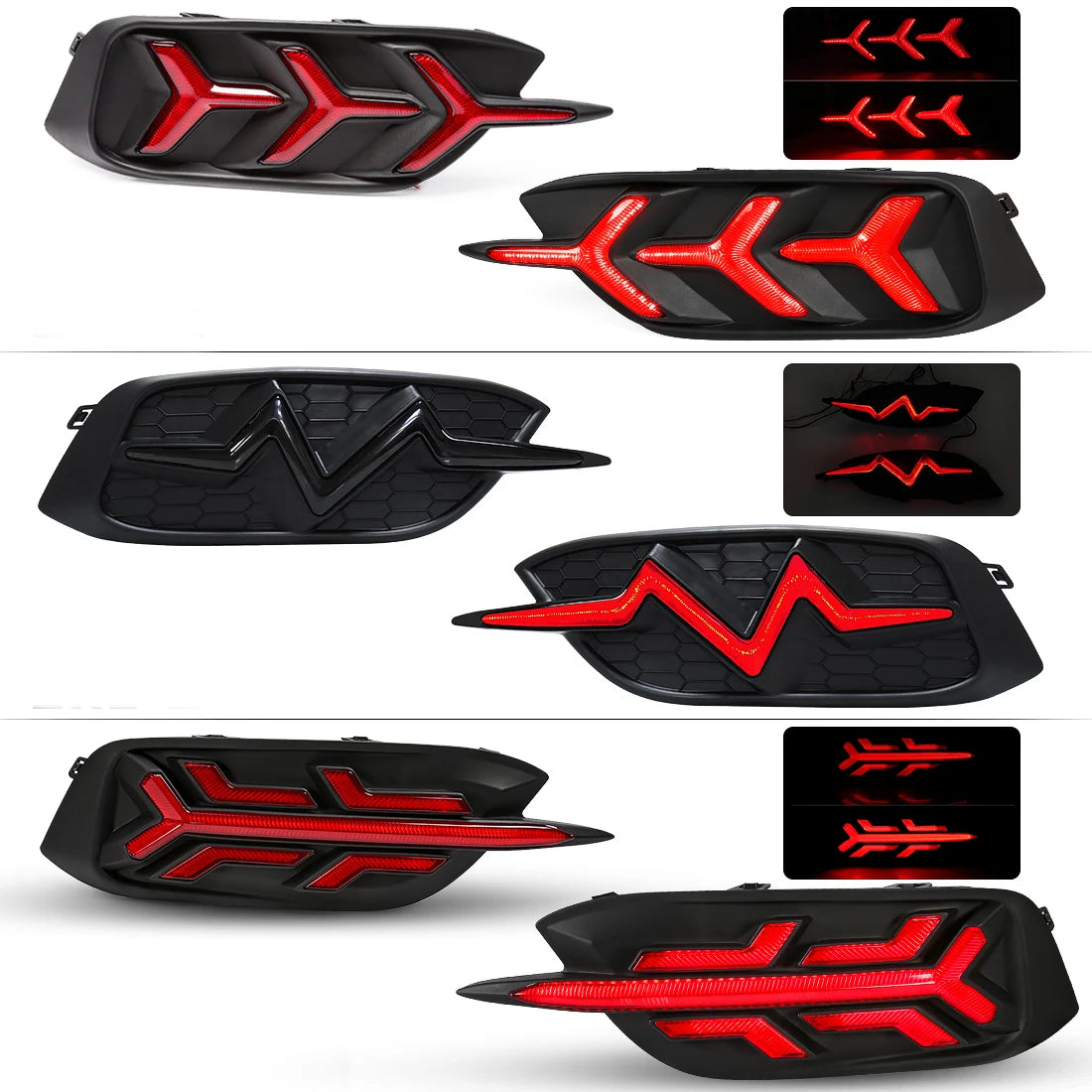 For Honda Civic 2016 2017 2018 2019 2020 LED Rear Bumper Reflector Light Brake Running Dynamic Turn Signal Car Accessories 12V