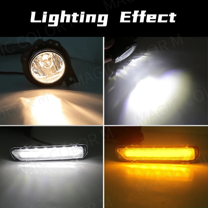 DLAA Led Fog Lamps For Toyota Raize 2020 2021 2022 Daytime Running Light DRL Halogen Front Auto Driving Daylight Car Accessories