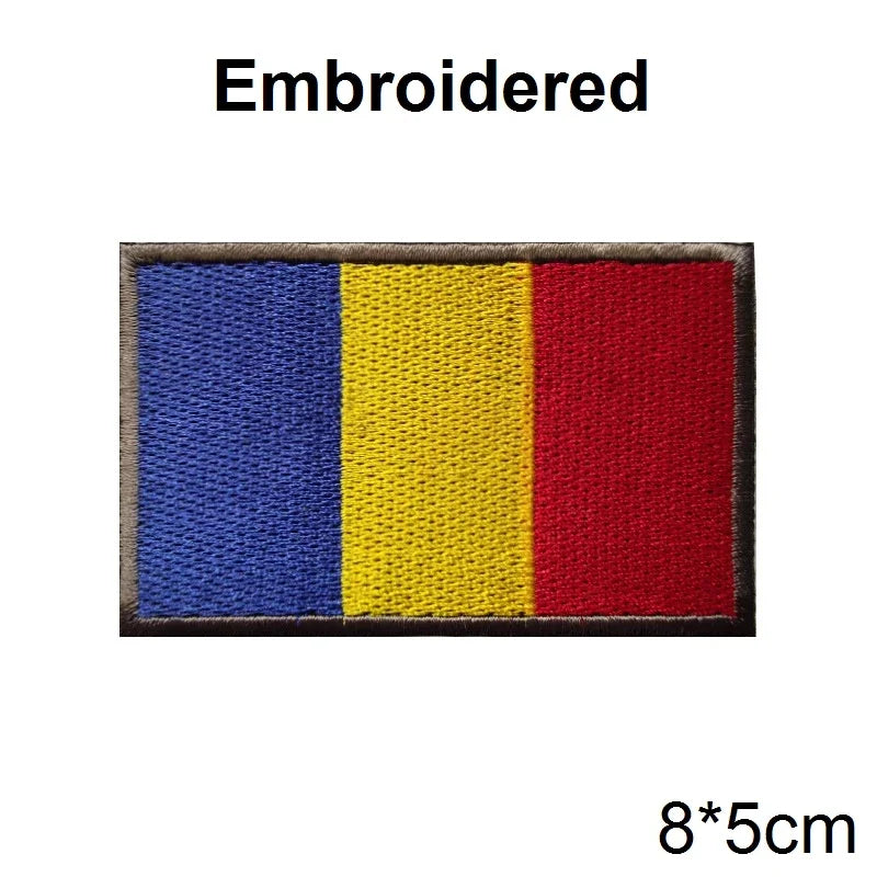 PVC & Embroidered Flag Patches UK Spain France Germany US Russia Tactical Badge