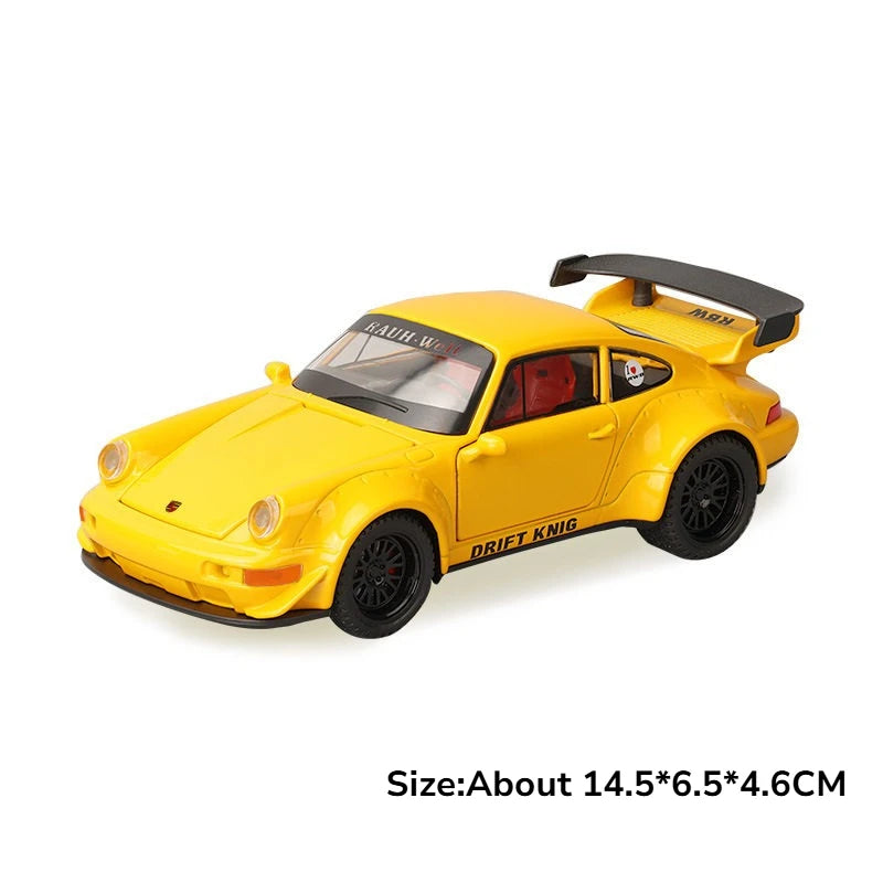 1:32 964 911 Miniature Sportscar Model Diecast Alloy Toys Pull Back Doors Opened Metal Body Vehices Study Decoration Friend Gift
