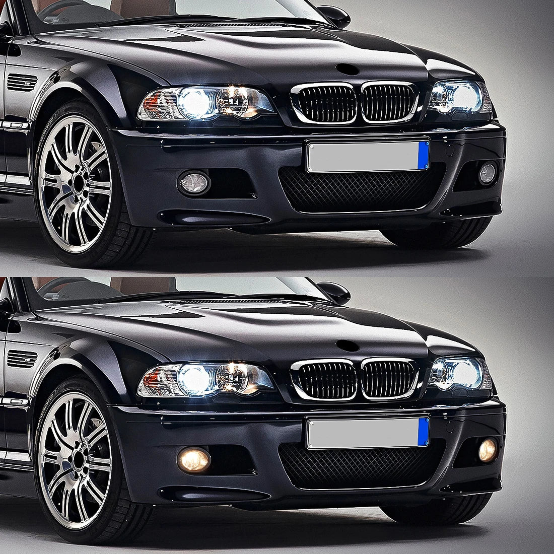 For BMW E39 M5 2001 2002 2003 E46 3 Series M3 2002 2003 2004 2005 2006 Fog Lights Headlight Front Driving Lamp Halogen LED Bulbs