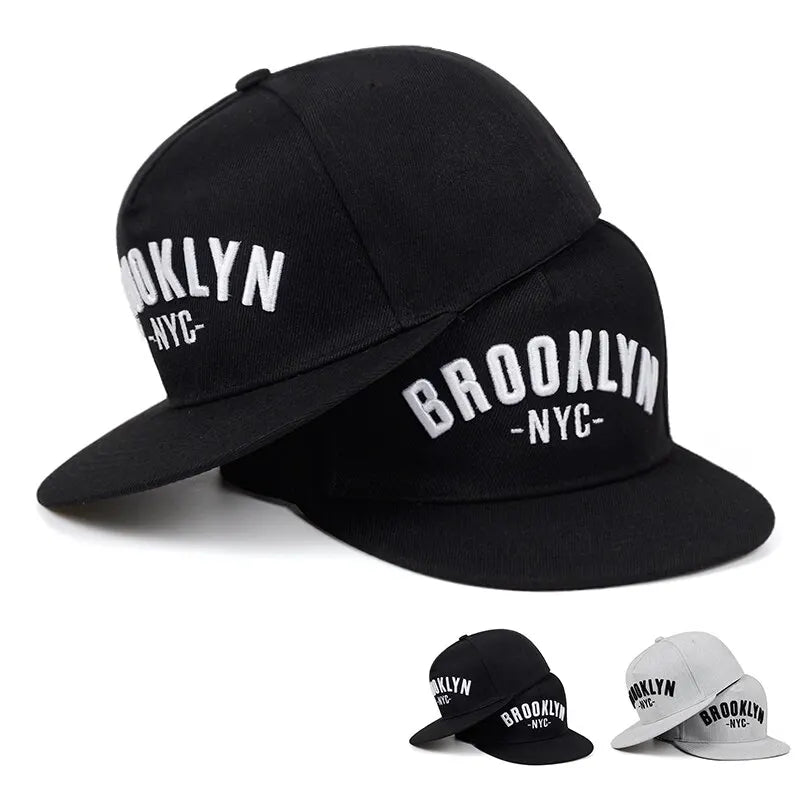Unisex Brooklyn Letter Embroidery Hip-hop Hats Outdoor Adjustable Baseball Caps