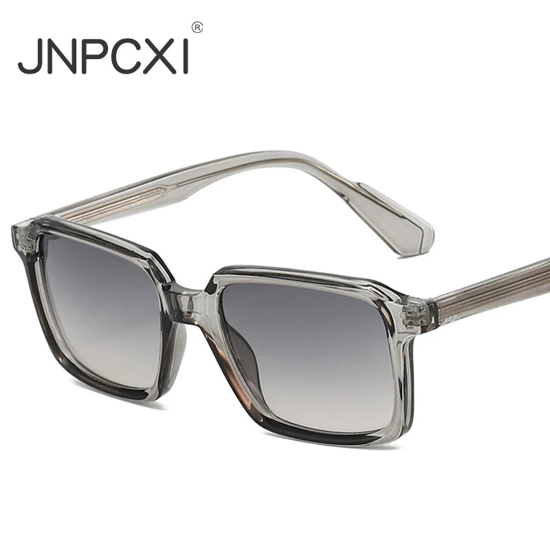 JNPCXI New Vintage Square Sunglasses Women Gradient Mirror Shades UV400 Fashion Punk Men Sun Glasses