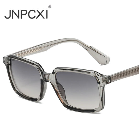 JNPCXI New Vintage Square Sunglasses Women Gradient Mirror Shades UV400 Fashion Punk Men Sun Glasses