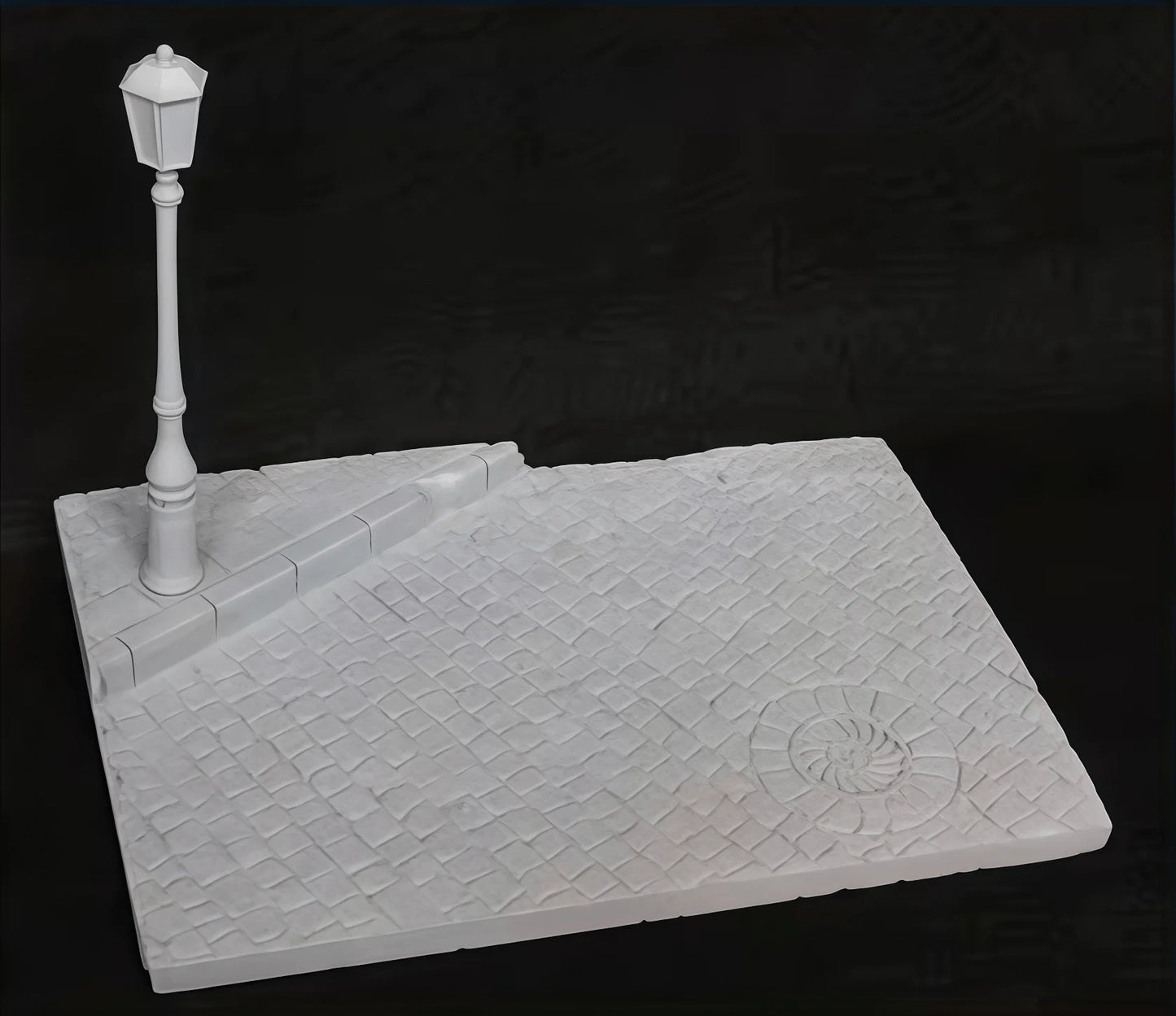 1/35 Casting Resin Model Assembly Kit, GK, Scene Platform Street View Street Lamp Model 100x150mm, Unpainted