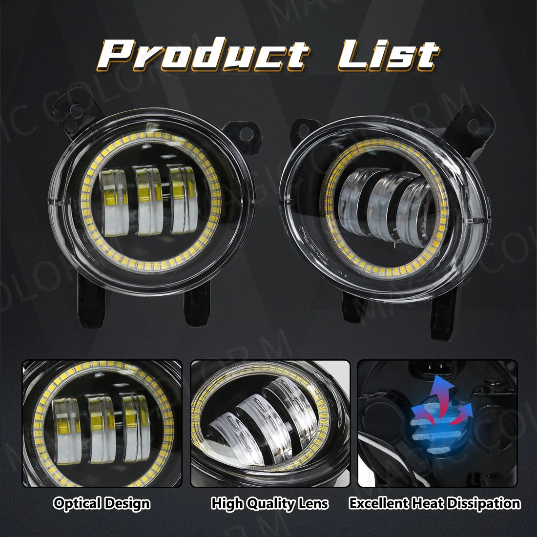 LED Fog Light Angel Eyes For BMW F20 F21 F22 F23 F45 F46 F30 F31 F34 F35 Auto Headlight Front Driving Lamp Car Accessories 12V