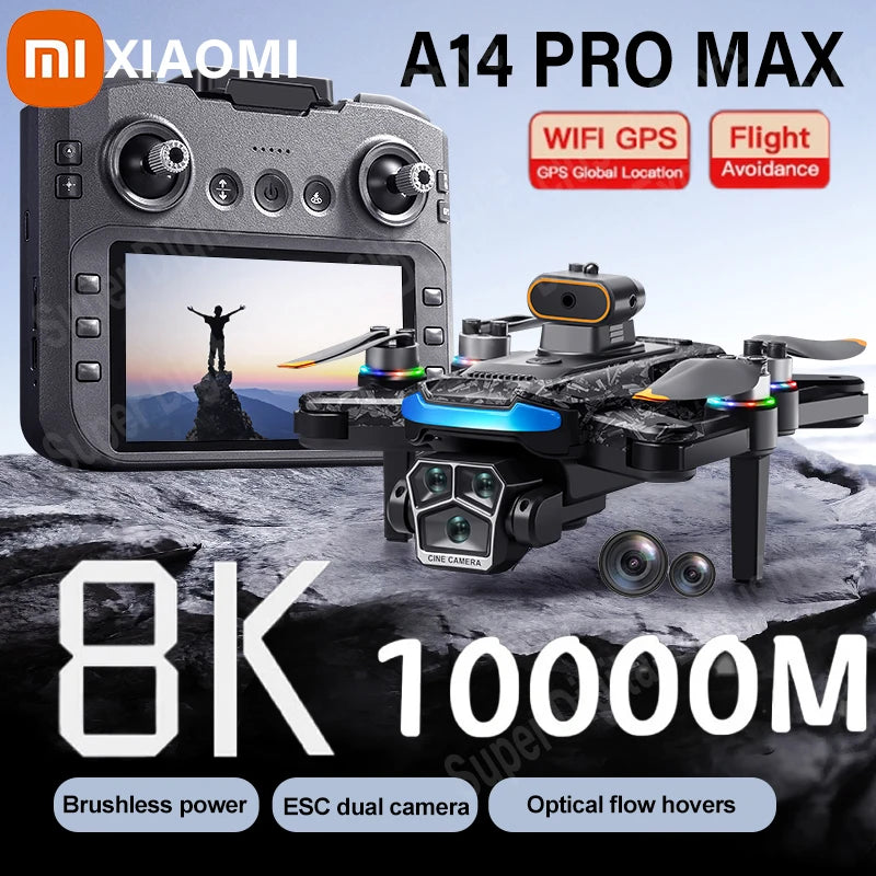 Xiaomi A14 Pro Max Drone Aerial 8K HD Dual-Camera 5G WIFI GPS Brushless Motor