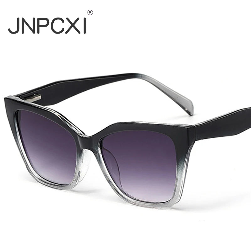 JNPCXI Fashion Cat Eye Sunglasses Women Vintage Square Punk Sun Glasses for Ladies Shades Retro Eyewear UV400