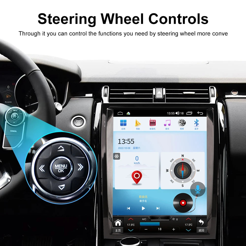 Carplay Android Car Radio For Land Rover Discovery 5 2017-2021 Stereo Upgrade Touch Screen Android Auto GPS
