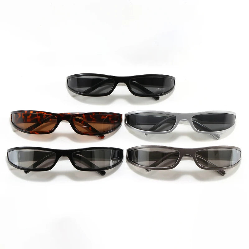 JNPCXI New Retro Y2K Cat Eye Outdoor Fashion Sports Sunglasses Women Gradient Mirror Goggles Shades UV400 Men Punk Sun Glasses