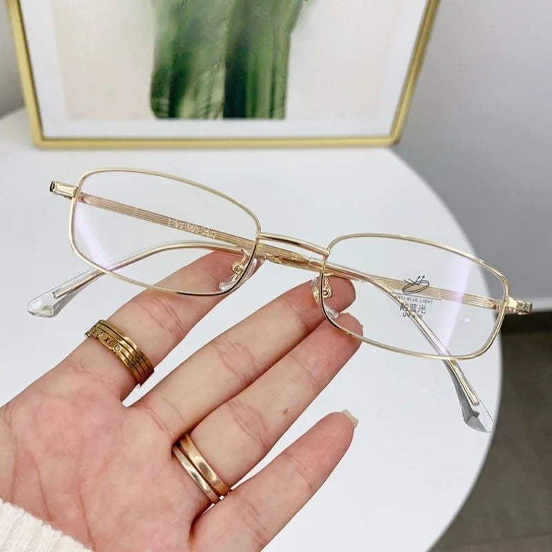 Y2K Women's Retro Small Square Frame Glasses Girls Japanese Harajuku Glass Eyewear Decorative Computer Anti-blue Eyeglasses