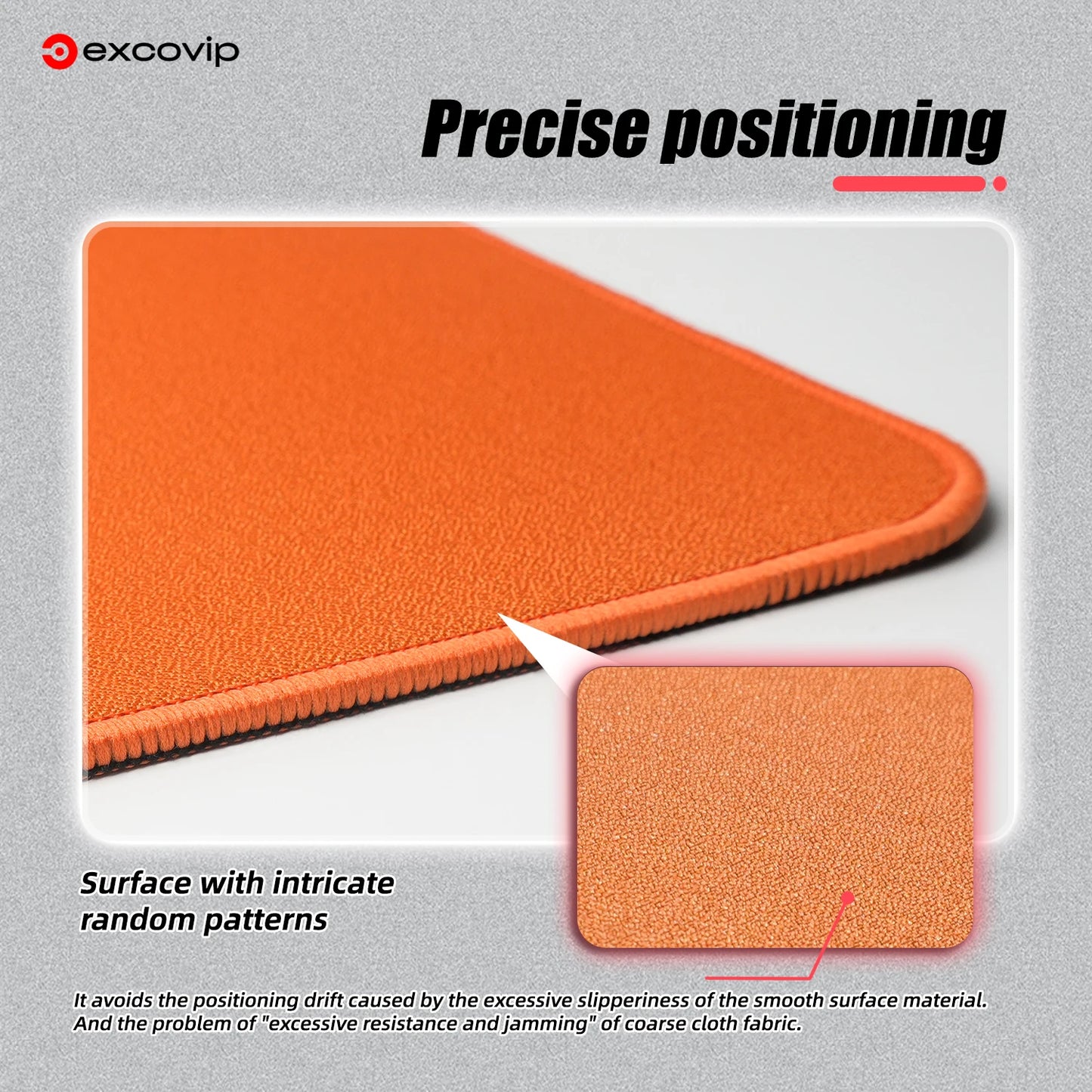 EXCO Gaming Mouse Pad Large with Control Cloth Surface Rubber Non-Slip Base Stitched Edge Esports Mousepad Soft for FPS CSGO